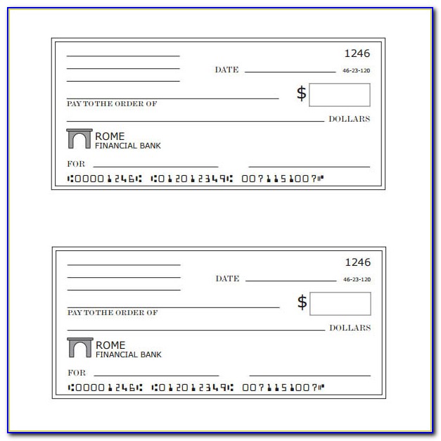 Blank Cheque Template Download Free