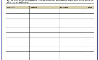 Blank Petition Form Template