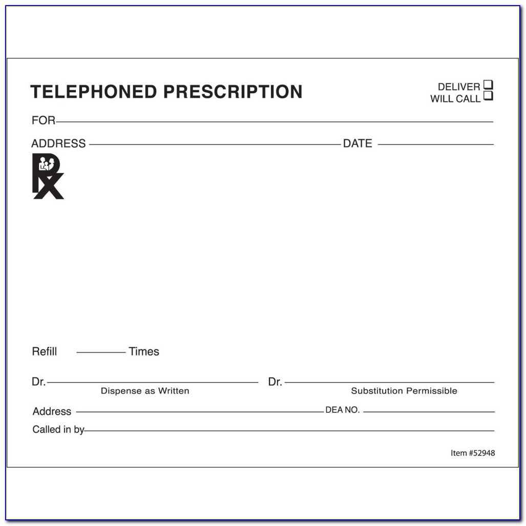Blank Prescription Label Template