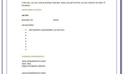Blank Resume Forms To Print