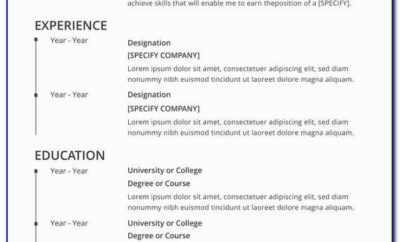 Blank Resume Template Download