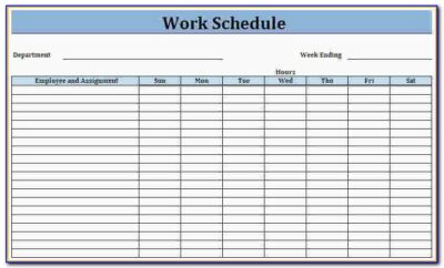 Blank Staffing Schedule Template
