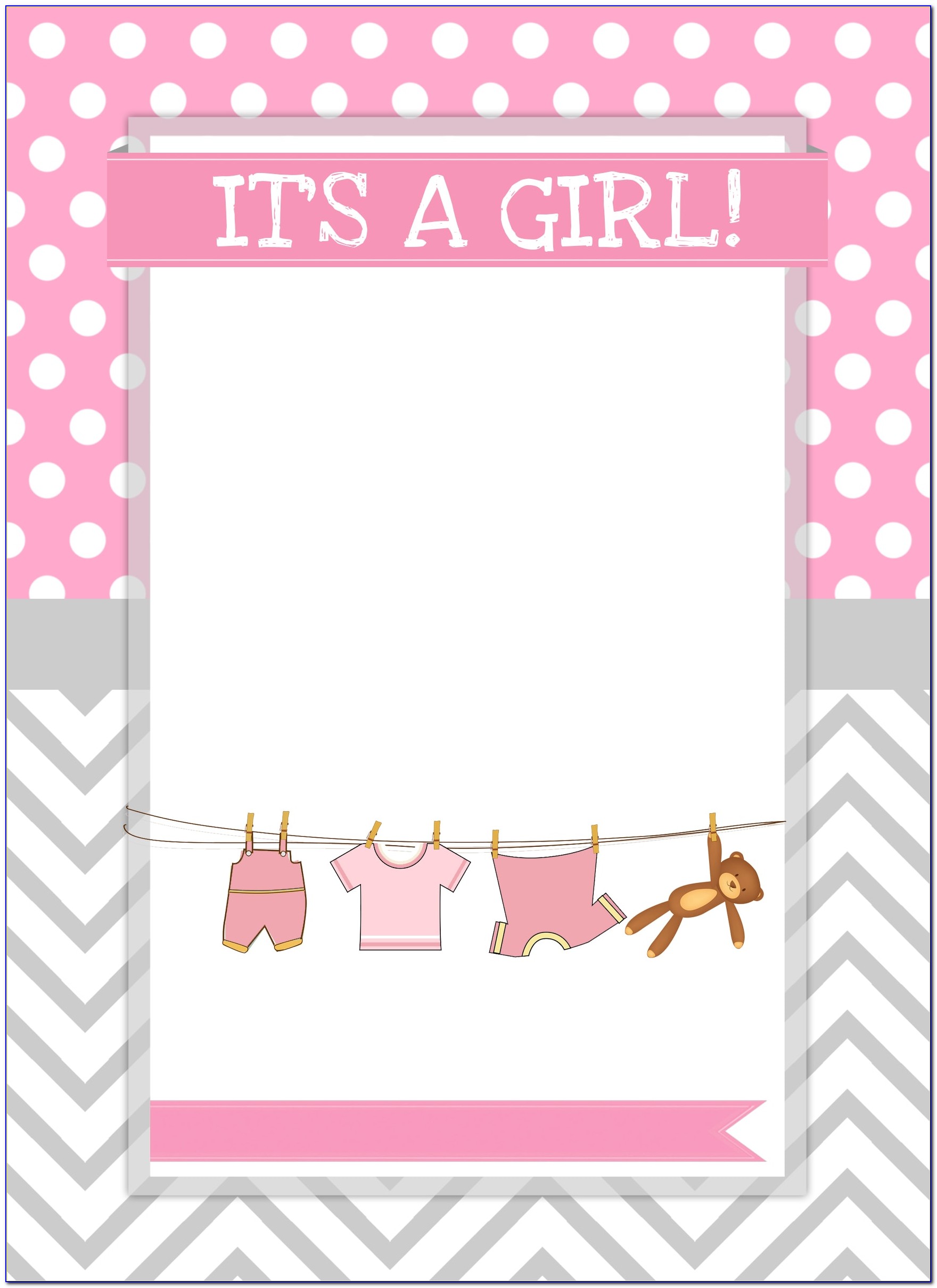 Blank Templates For Baby Shower Invitations