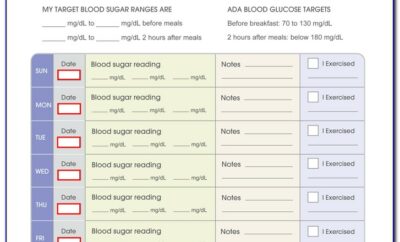 Blood Sugar Tracker Excel Template