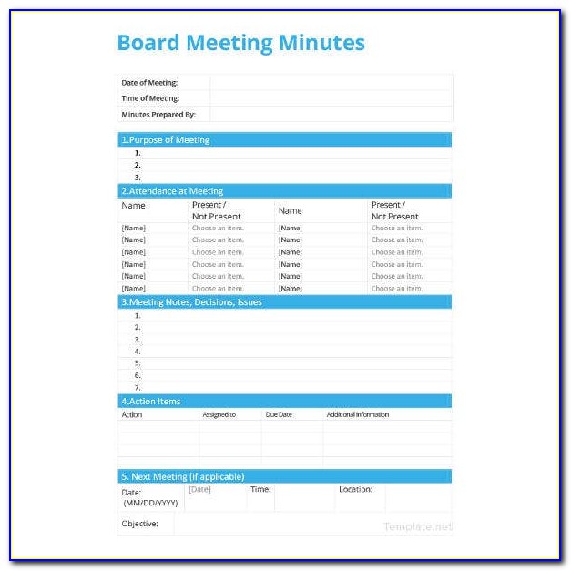 Board Meeting Agenda Template Uk