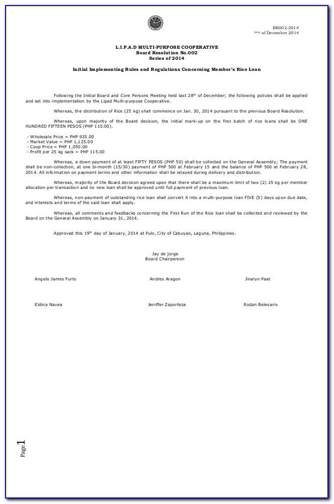 Board Meeting Minutes Template Doc