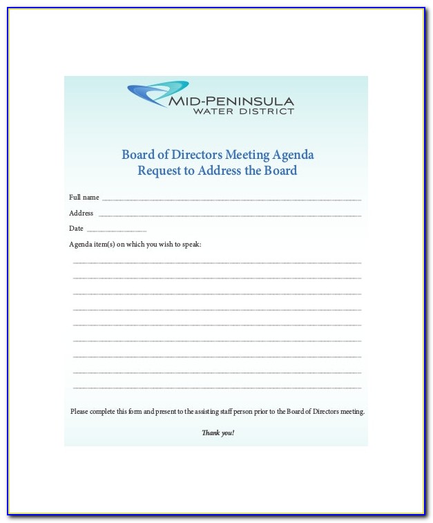 Board Of Trustees Resolution Template