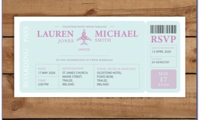 Boarding Pass Save The Date Template Download