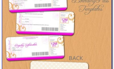Boarding Pass Wedding Invitations Template Free Download