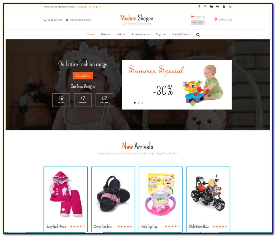 Bootstrap E Commerce Template Free Download
