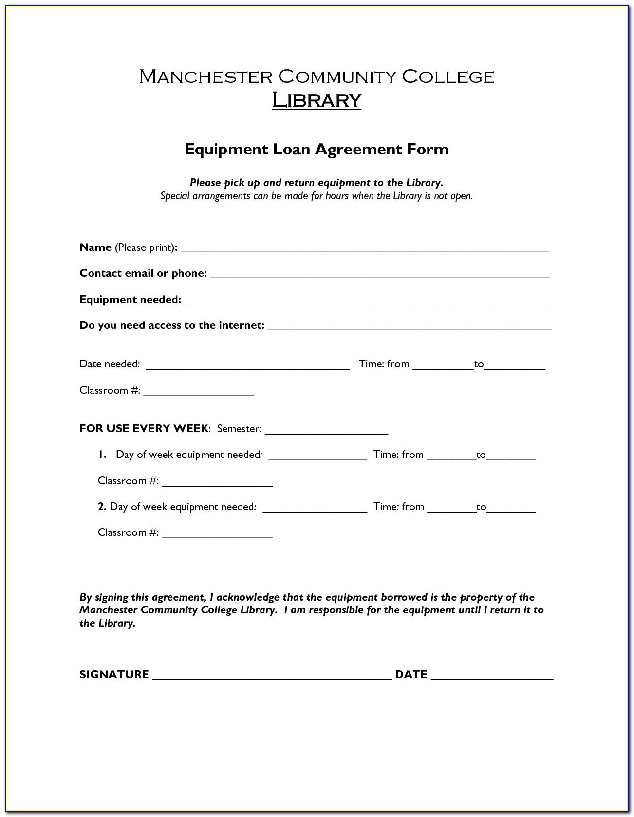 Borrow Money Agreement Format