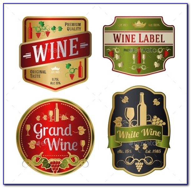 Bottle Labels Template Psd Free