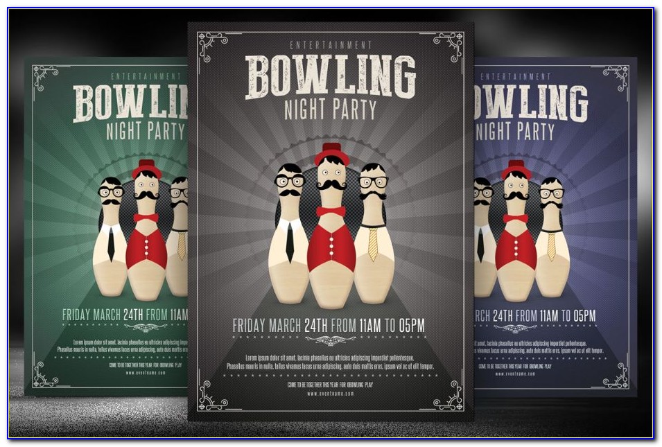 Bowling And Laser Tag Party Invitations Template Free
