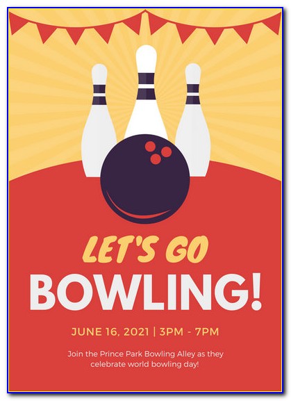 Bowling Invitations Template Free