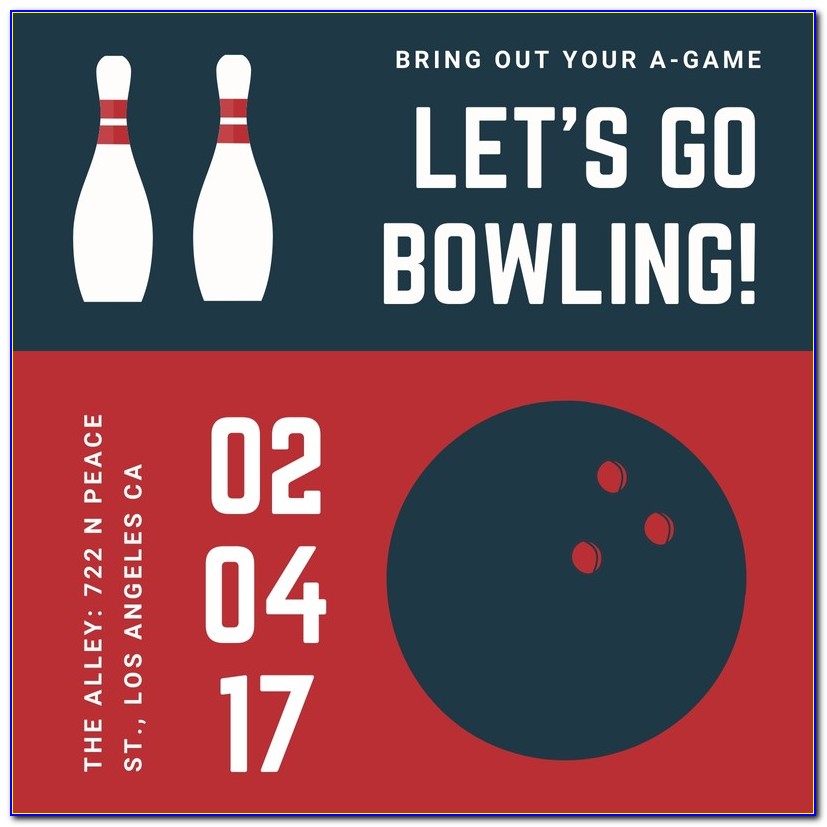 Bowling Party Invitations Template Free