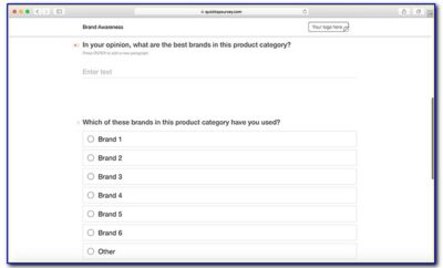 Brand Awareness Survey Question