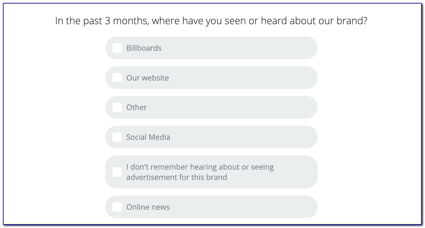 Brand Recognition Survey Question Ideas