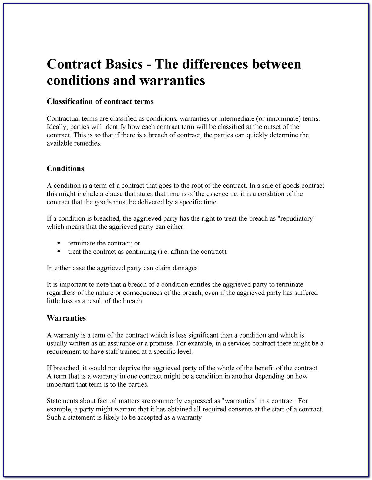 Breach Of Contract Agreement Template