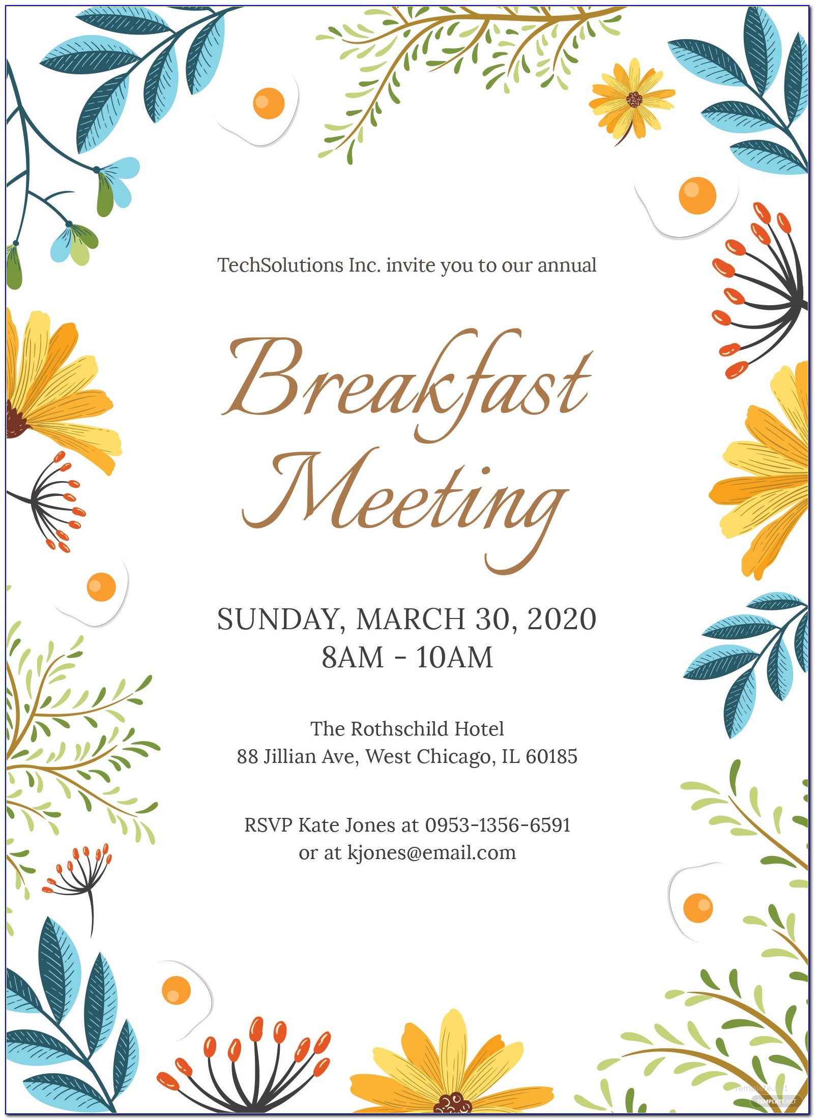 Breakfast Meeting Invitation Template