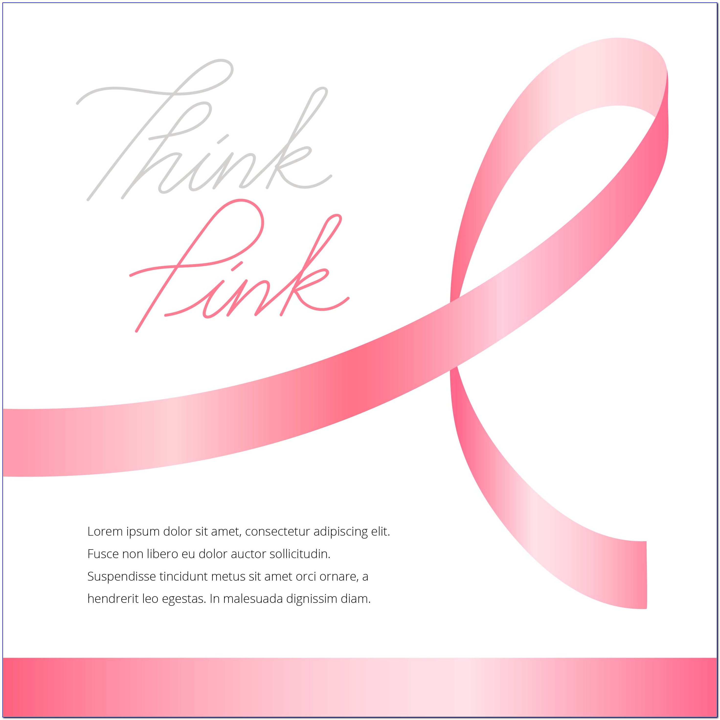Breast Cancer Ribbon Outline Template