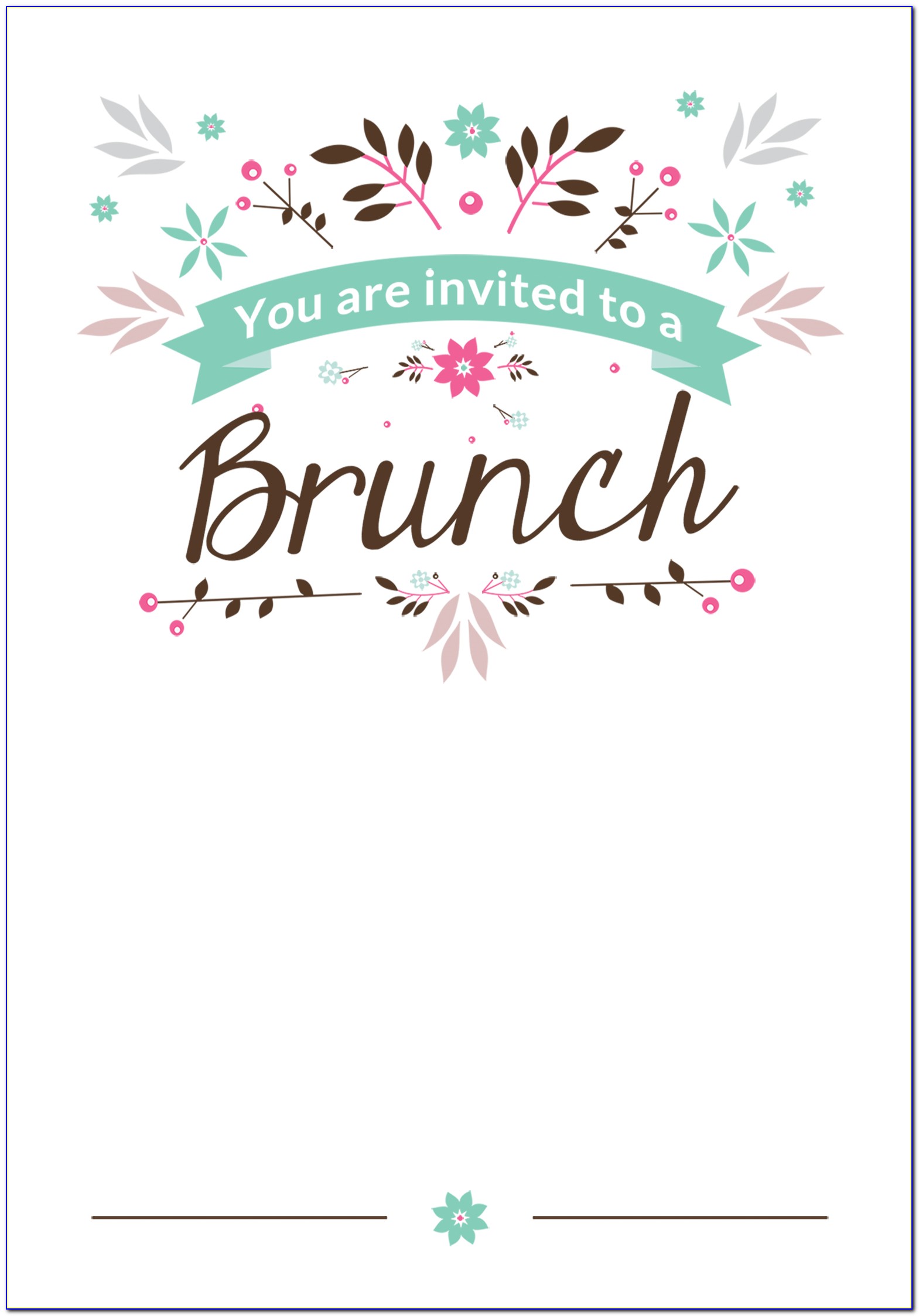 Bridal Brunch Invitations Template Free