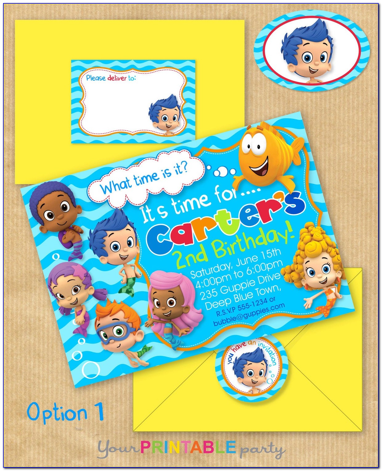 Bubble Guppies Birthday Banner Template