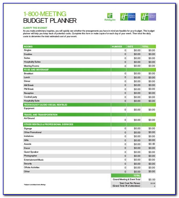 Budget Planner Free Template