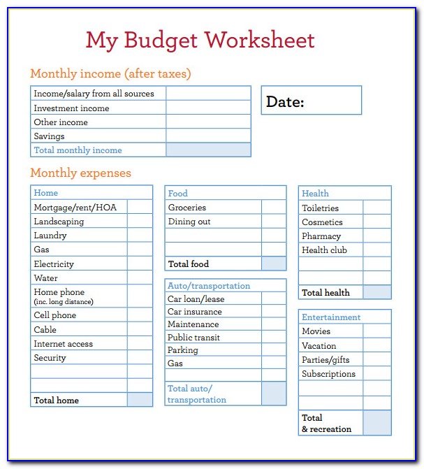 Budget Spreadsheet Excel Examples