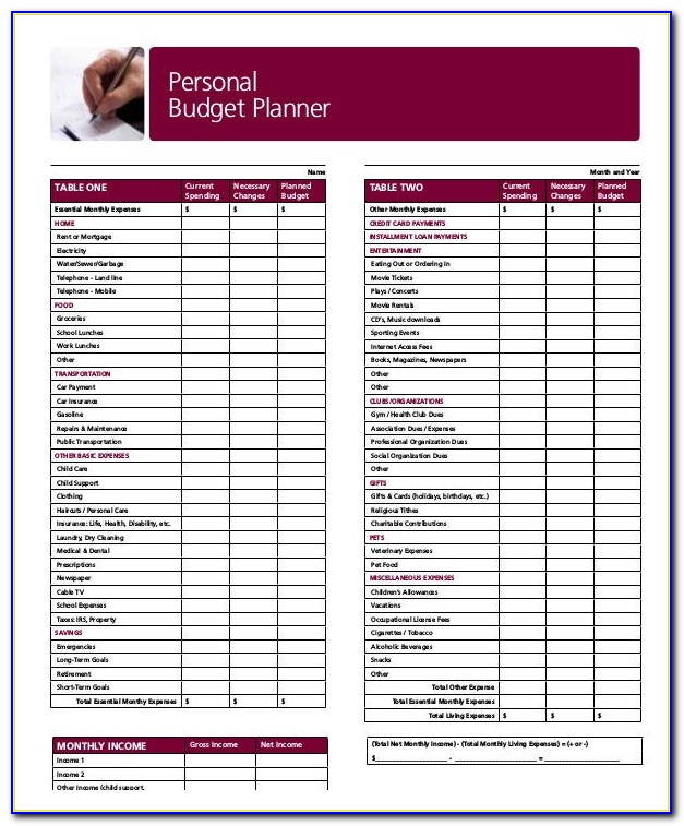 Budget Spreadsheet Template Free Excel