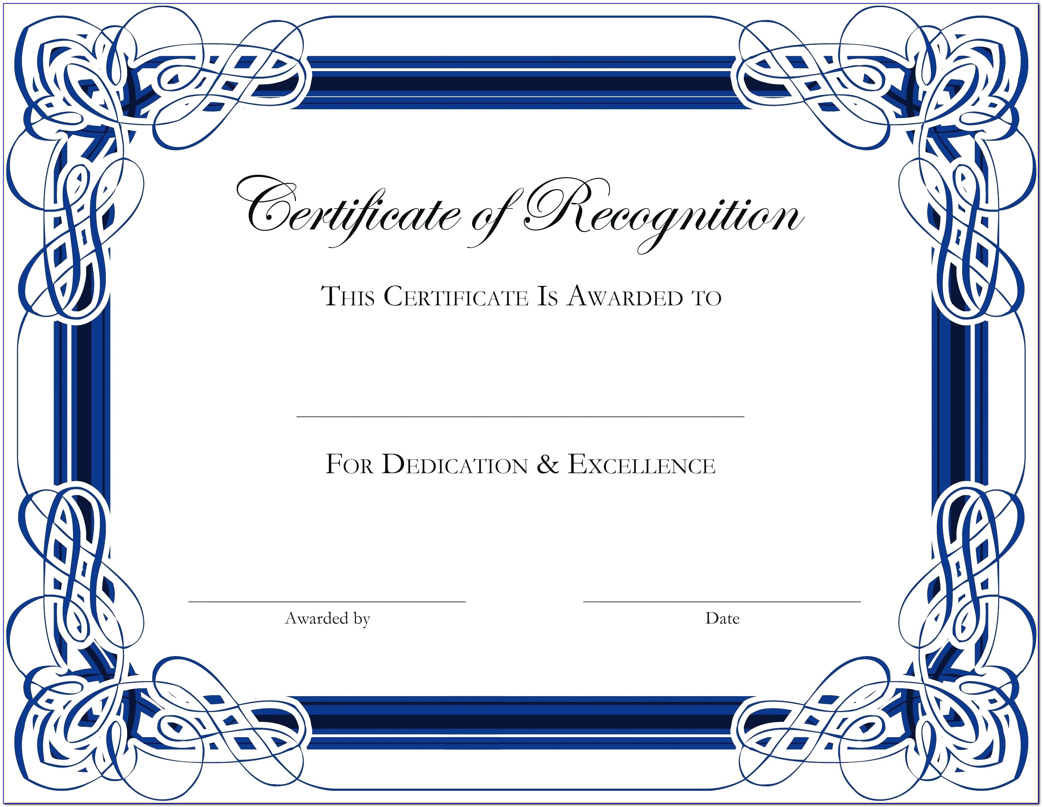 Downloadable Award Certificates Templates