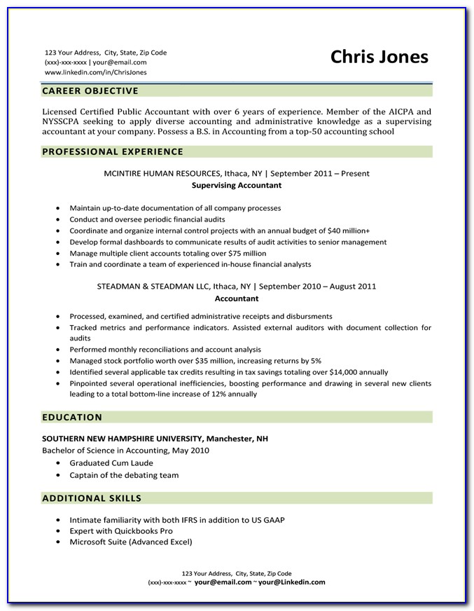 Easy Resume Template For Student
