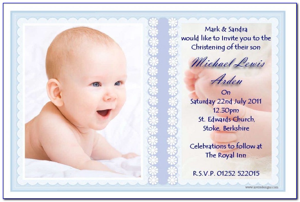 Free Baby Dedication Invitation Cards