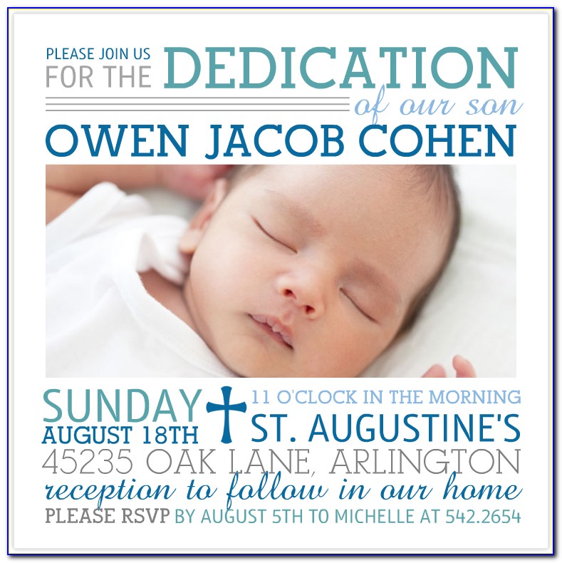 Free Baby Dedication Invitation Template