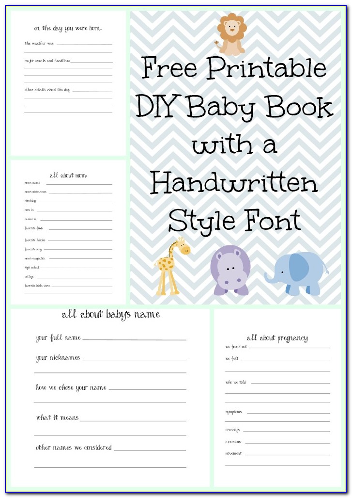 Free Baby Record Book Template