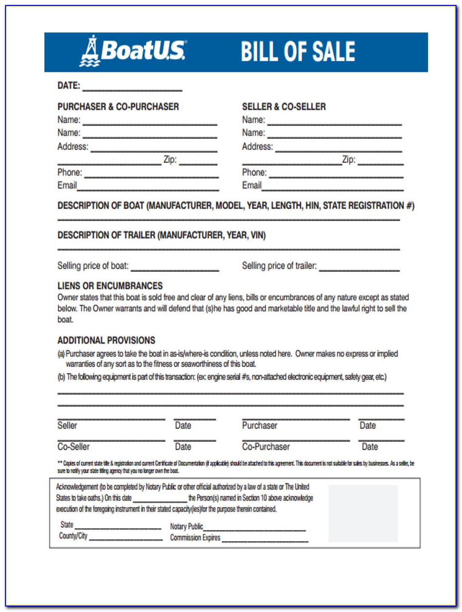 Free Bill Of Sale Form For Car Illinois