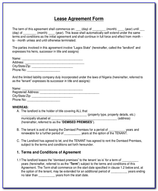 Free Blank Land Contract Forms