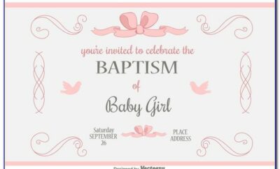 Free Editable Baptism Certificate Templates