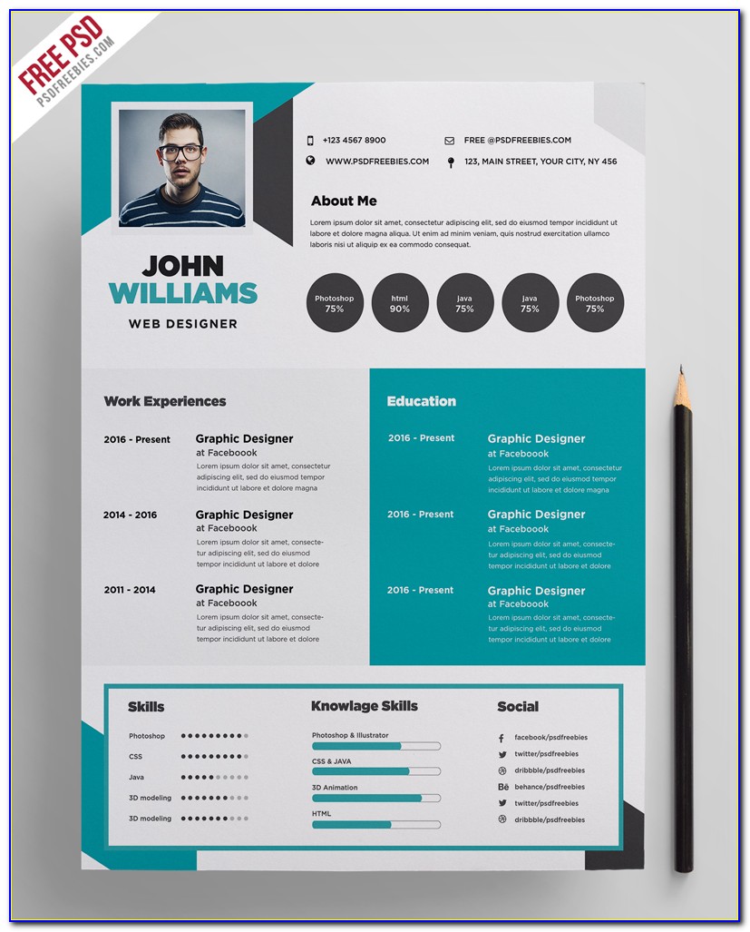 Graphic Design Resume Template Word Download