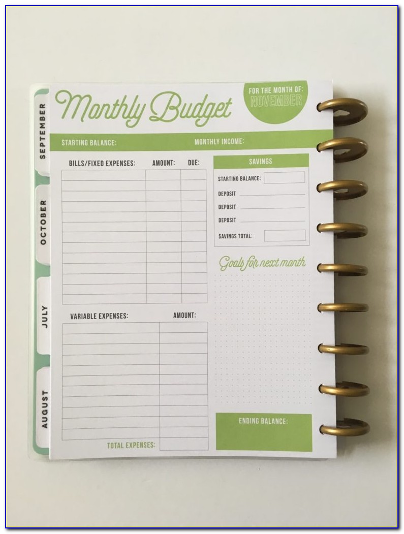 Happy Planner Budget Free Printable