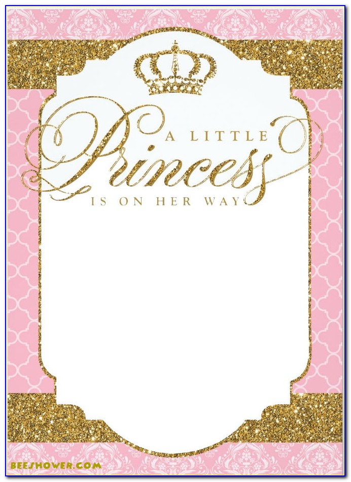 Princess Baby Shower Invitations Templates