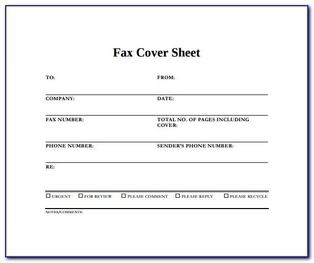 Printable Fax Cover Sheet Template Word 2007