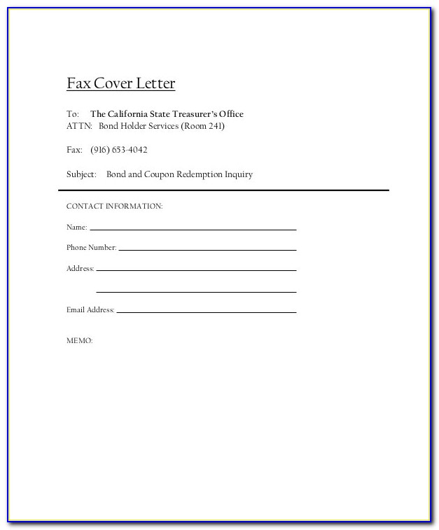 Sample Cover Letter Blank Form