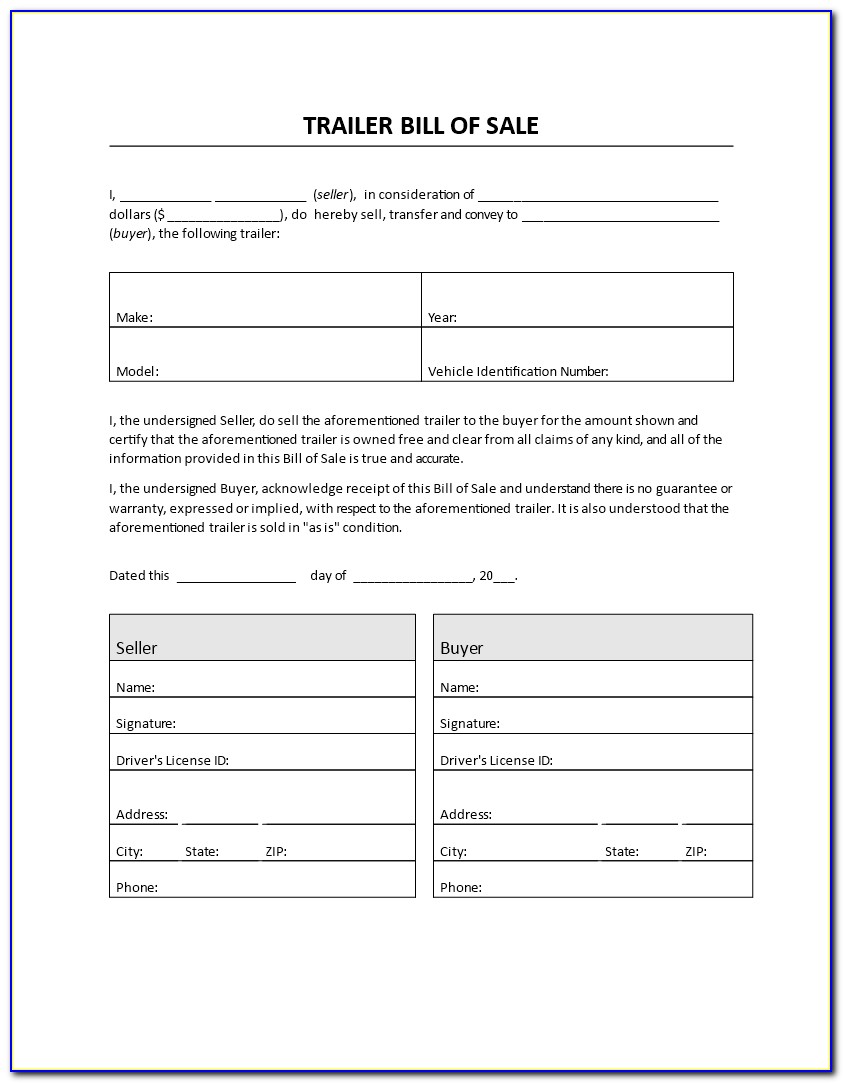Texas Parks And Wildlife Boat Bill Of Sale Form