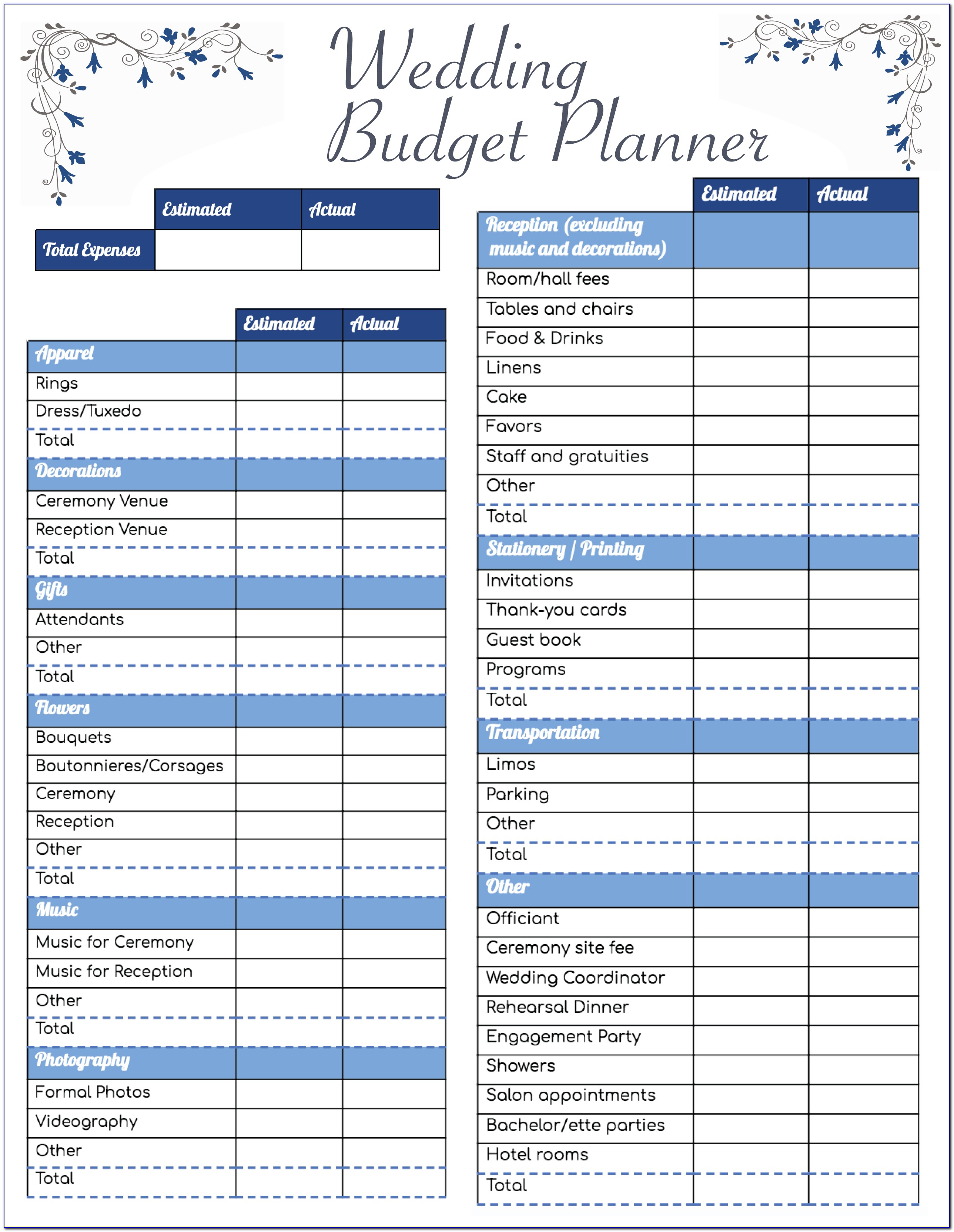 Weekly Budget Planner Free Printable