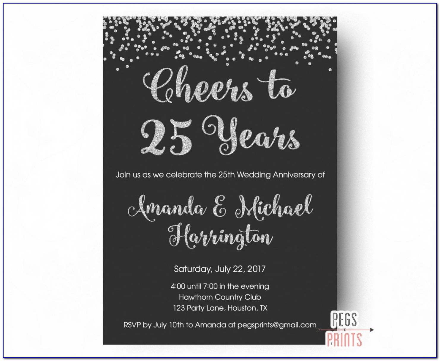25th Anniversary Invitation Card Maker Online