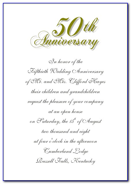 40th Wedding Anniversary Invitation Templates Microsoft Word