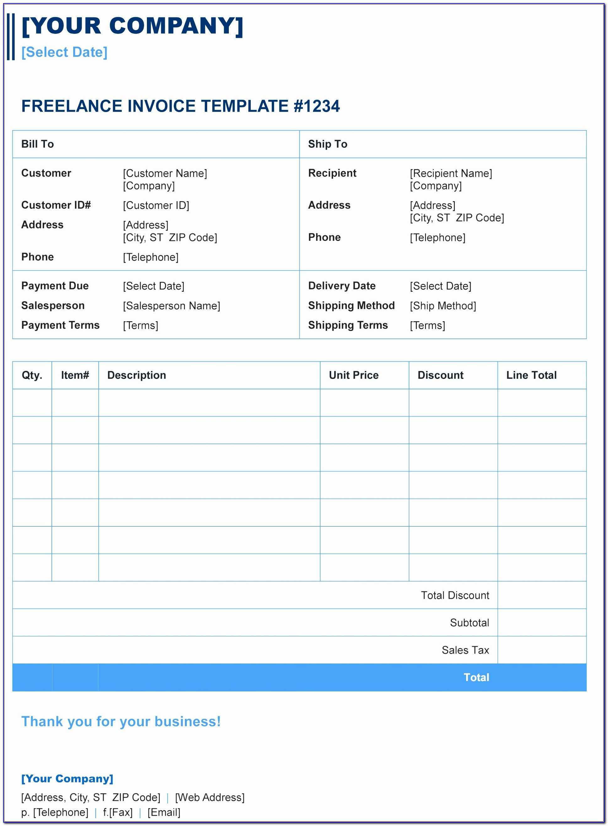 Abn Invoice Template Word