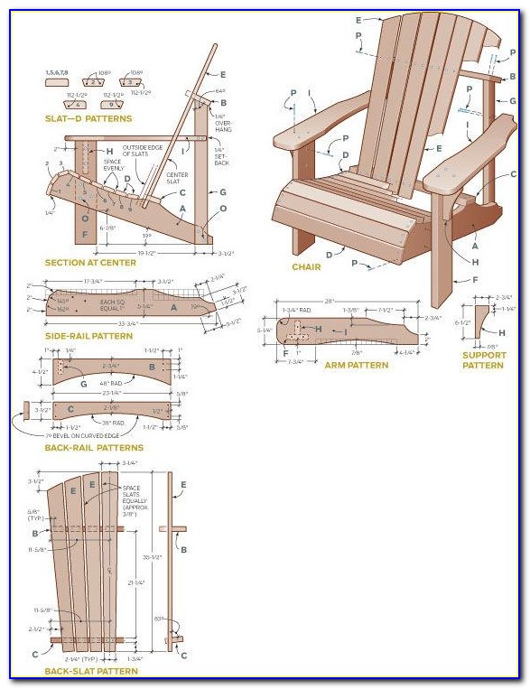 Adirondack Chair Blueprints Plans