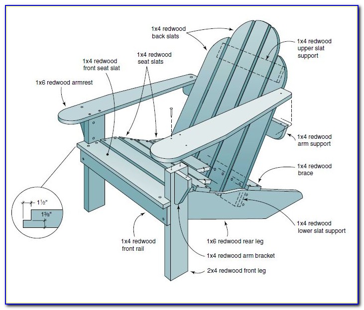 Adirondack Chair Plans Free Pdf Metric