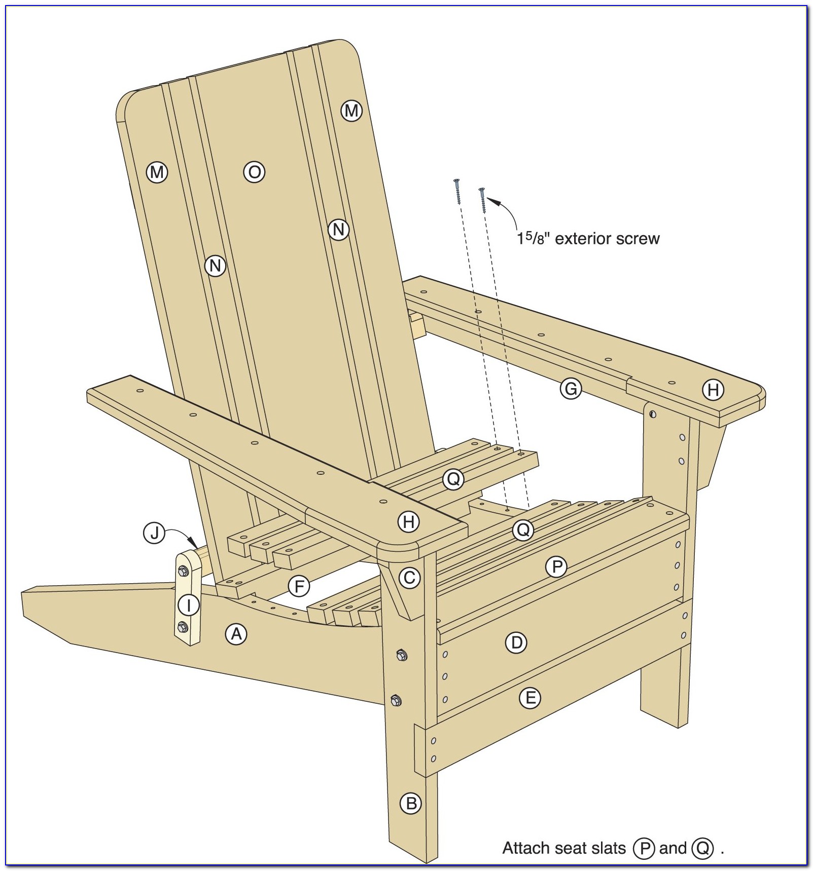 Adirondack Chair Template Sketches
